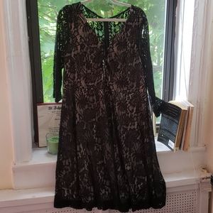 Plus size Black Lace Dress lightly worn.